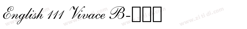 English 111 Vivace B字体转换 English 111 Vivace B字体转换